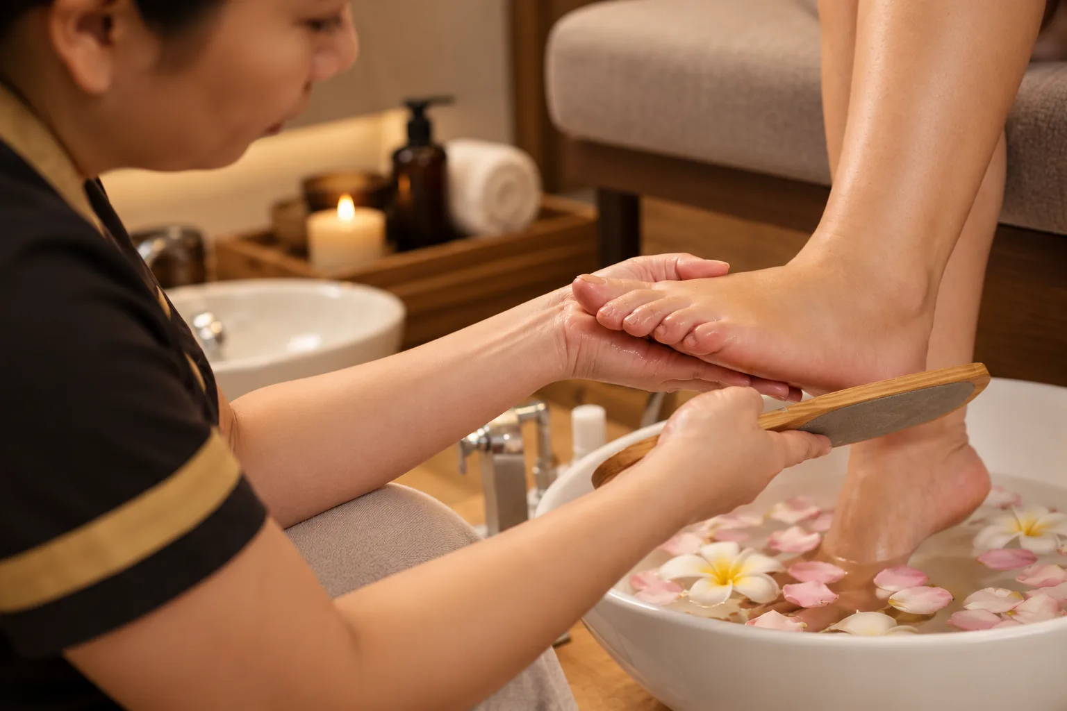 Relaxing aroma ritual pedicure at Urbanity Spa