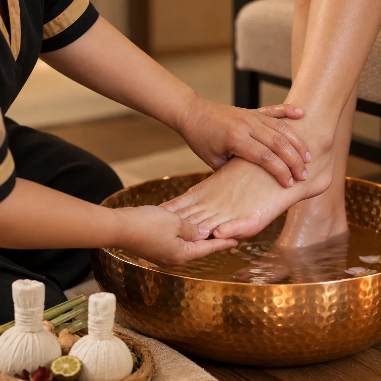Aromatherapy pedicure treatment at Urbanity Spa