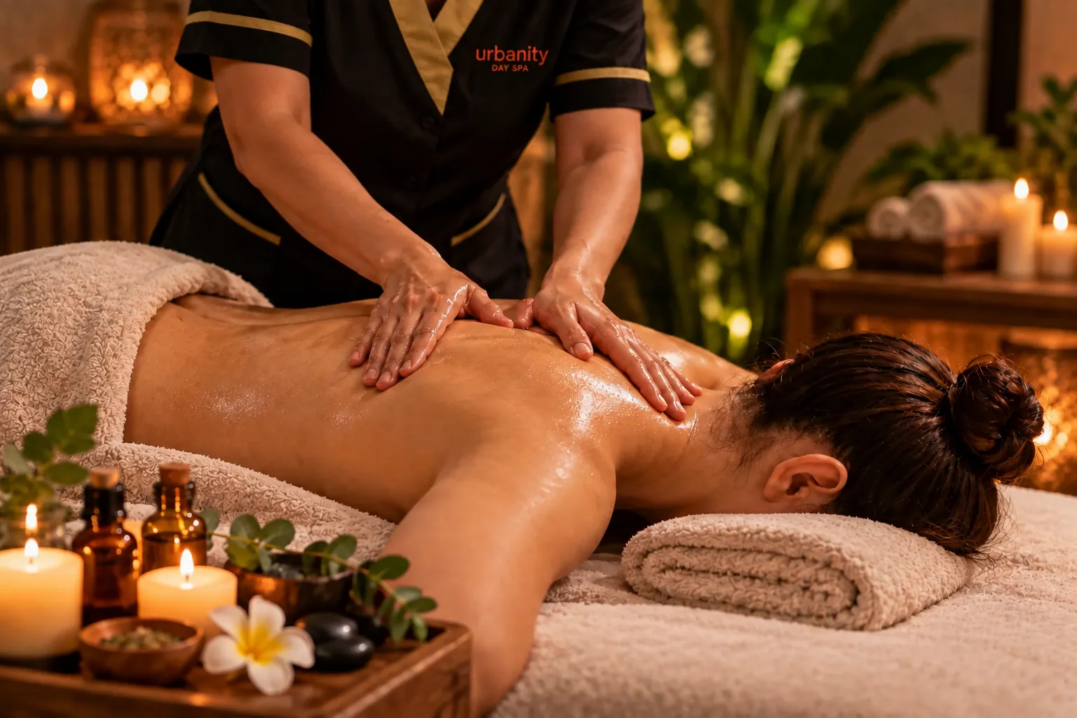 Back and shoulder relaxation massage at Urbanity Spa