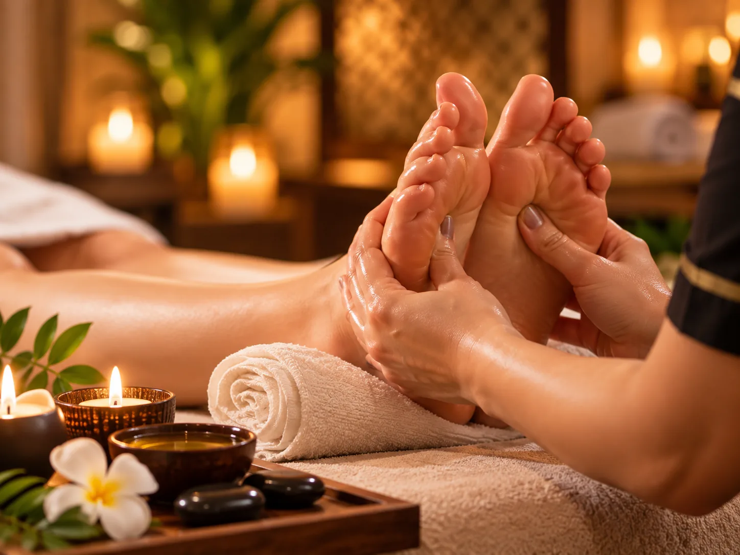 Foot reflexology treatment at Urbanity Spa