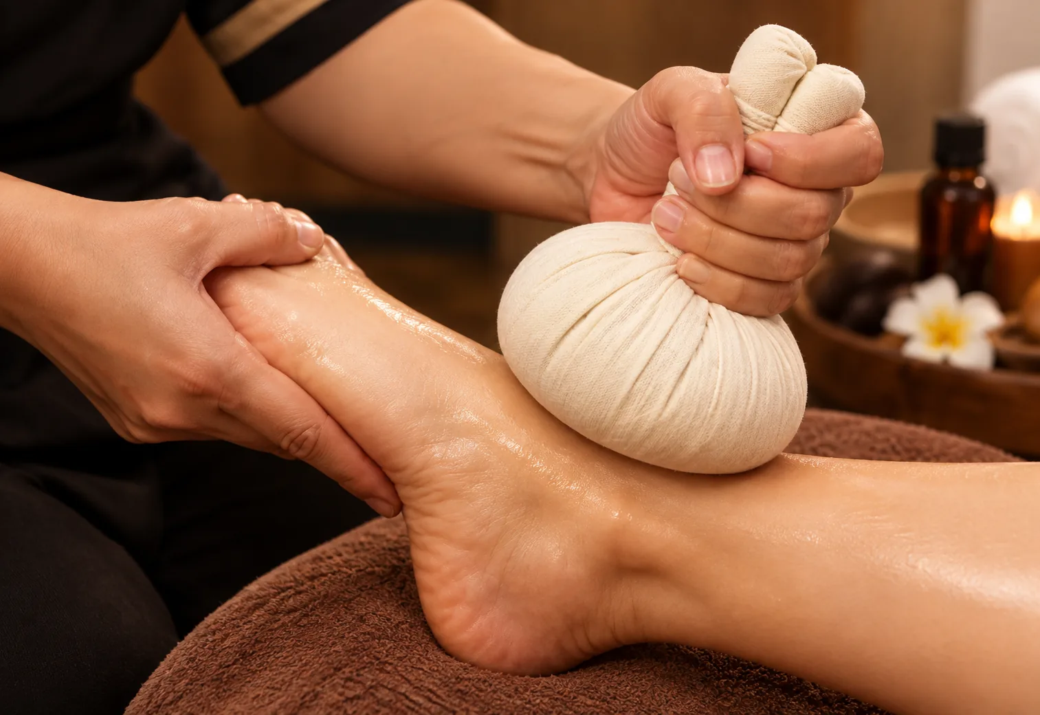 Hot Potli pedicure treatment at Urbanity Spa