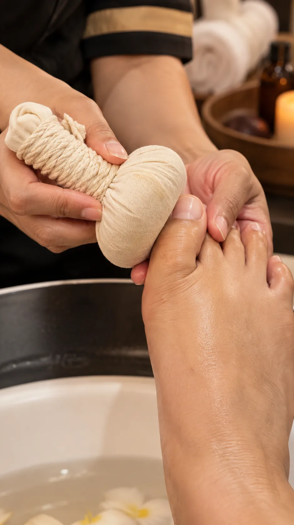 Herbal Potli pedicure ritual at Urbanity Spa