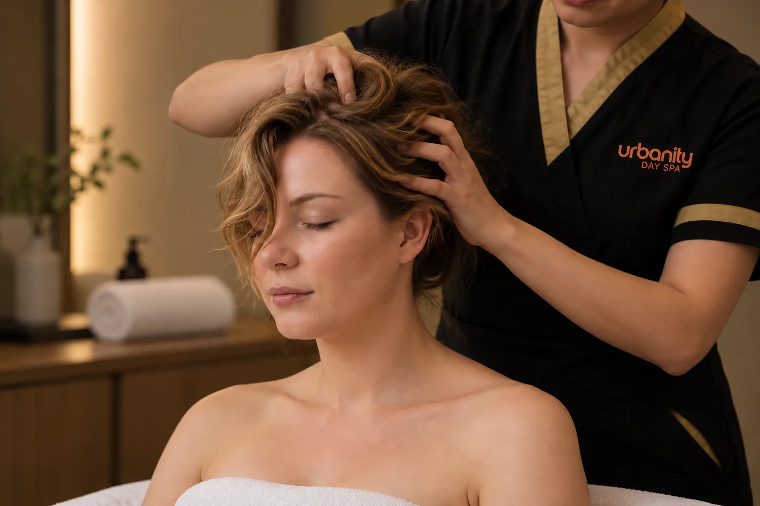 Indian head massage treatment at Urbanity Spa