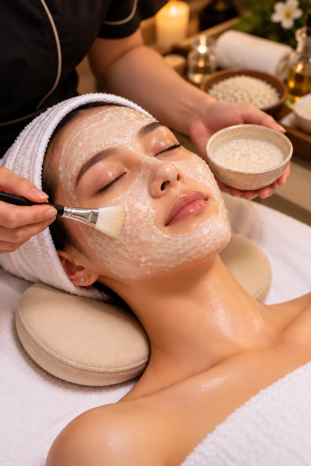 Korean rice facial treatment at Urbanity Spa